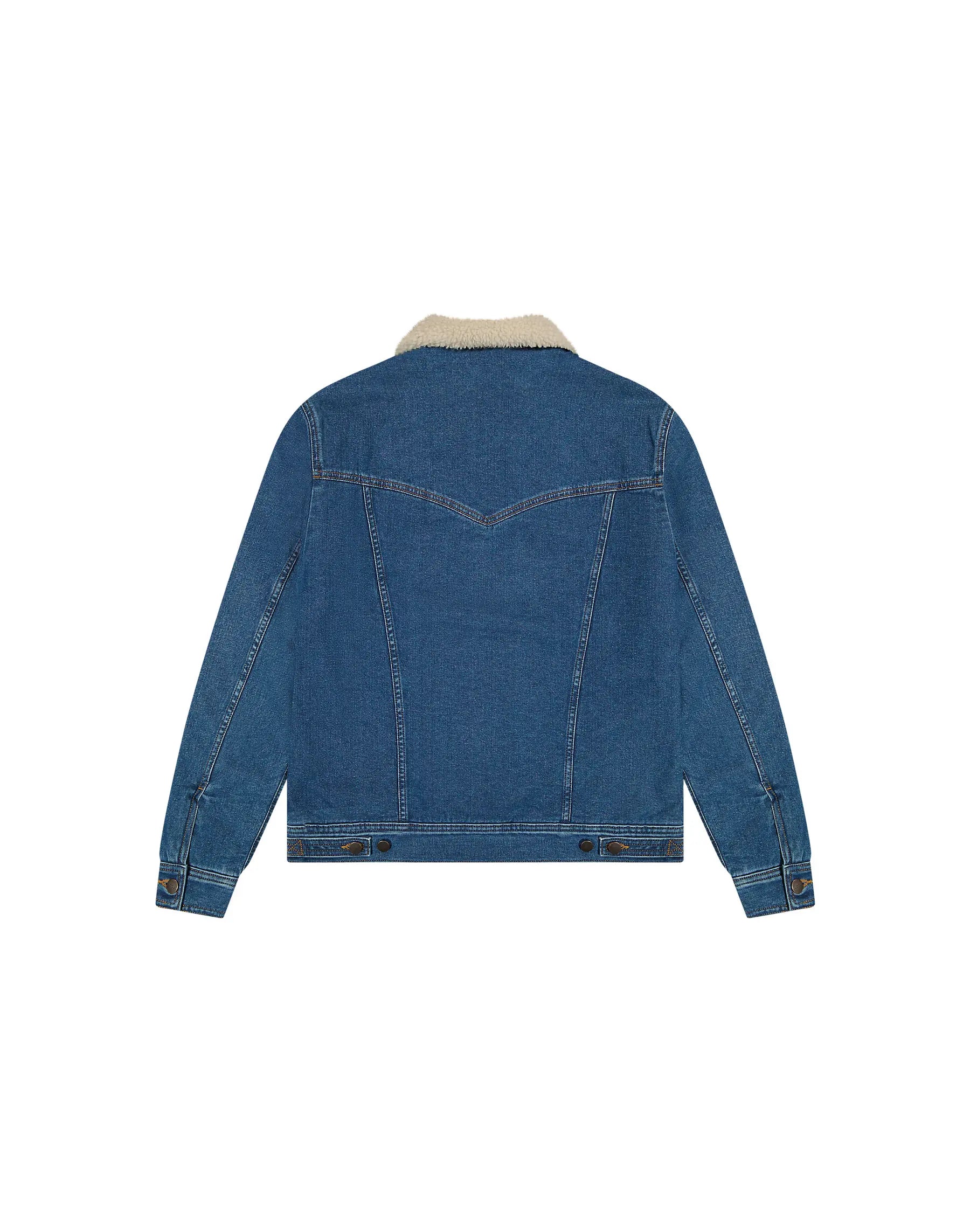 Męska Kurtka Jeansowa Wrangler Sherpa Classic Jacket Mid Stone 112371440