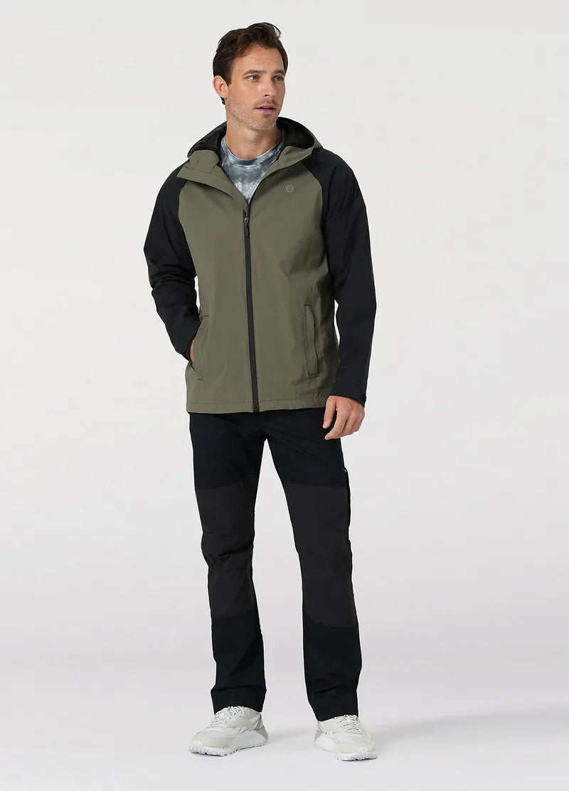 MĘSKA KURTKA ZIMOWA WRANGLER RAIN JACKET DUSTY OLIVE 112324309