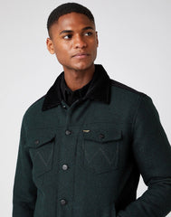 MĘSKA SHERPA WRANGLER WOOL TRUCKER JACKET DEEP FOREST W4F2SGG08 112141366