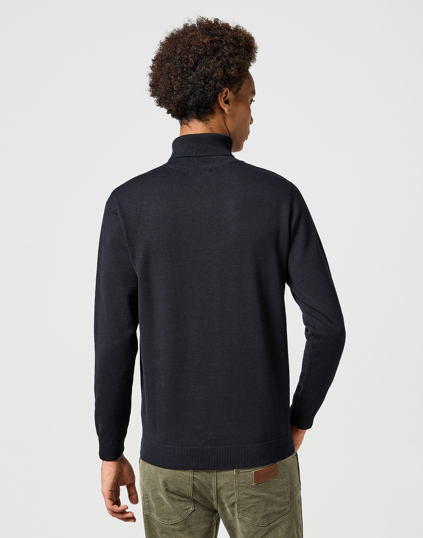 MĘSKI GOLF WRANGLER TURTLENECK BLACK 112356772