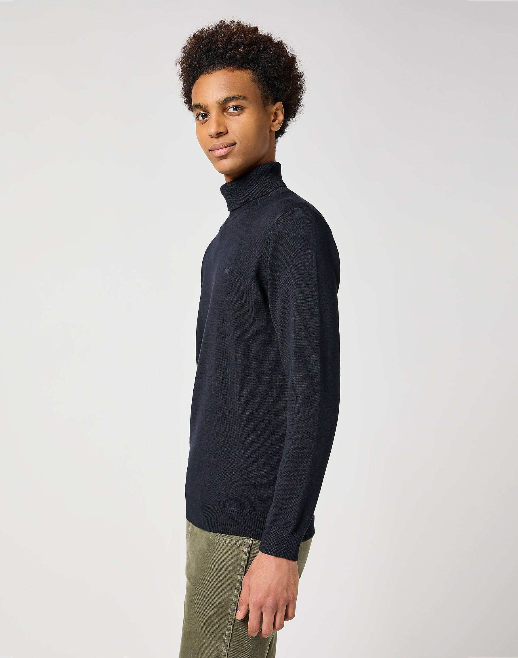 MĘSKI GOLF WRANGLER TURTLENECK BLACK 112356772