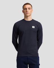 MĘSKI LONGSLEEVE LEE LS WOVEN LABEL TEE NAVY 112387316