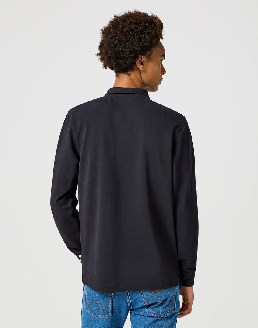 Męski Longsleeve Wrangler Ls Polo Black 112355057