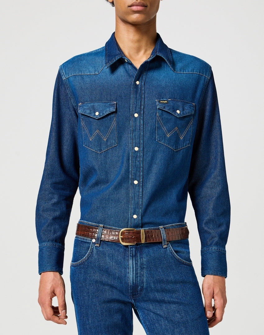 Męski Pasek Klamra Wrangler Easy Belt Embossed 112358333