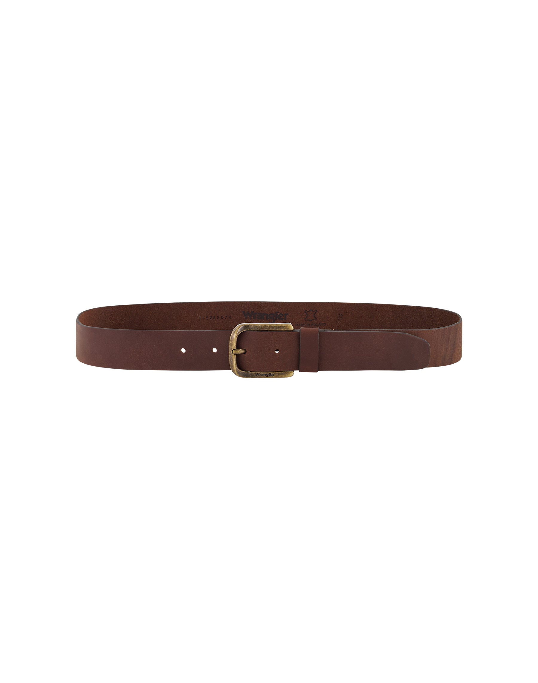 Męski Pasek Klamra Wrangler Full Grain Belt Dark Brown 112358072