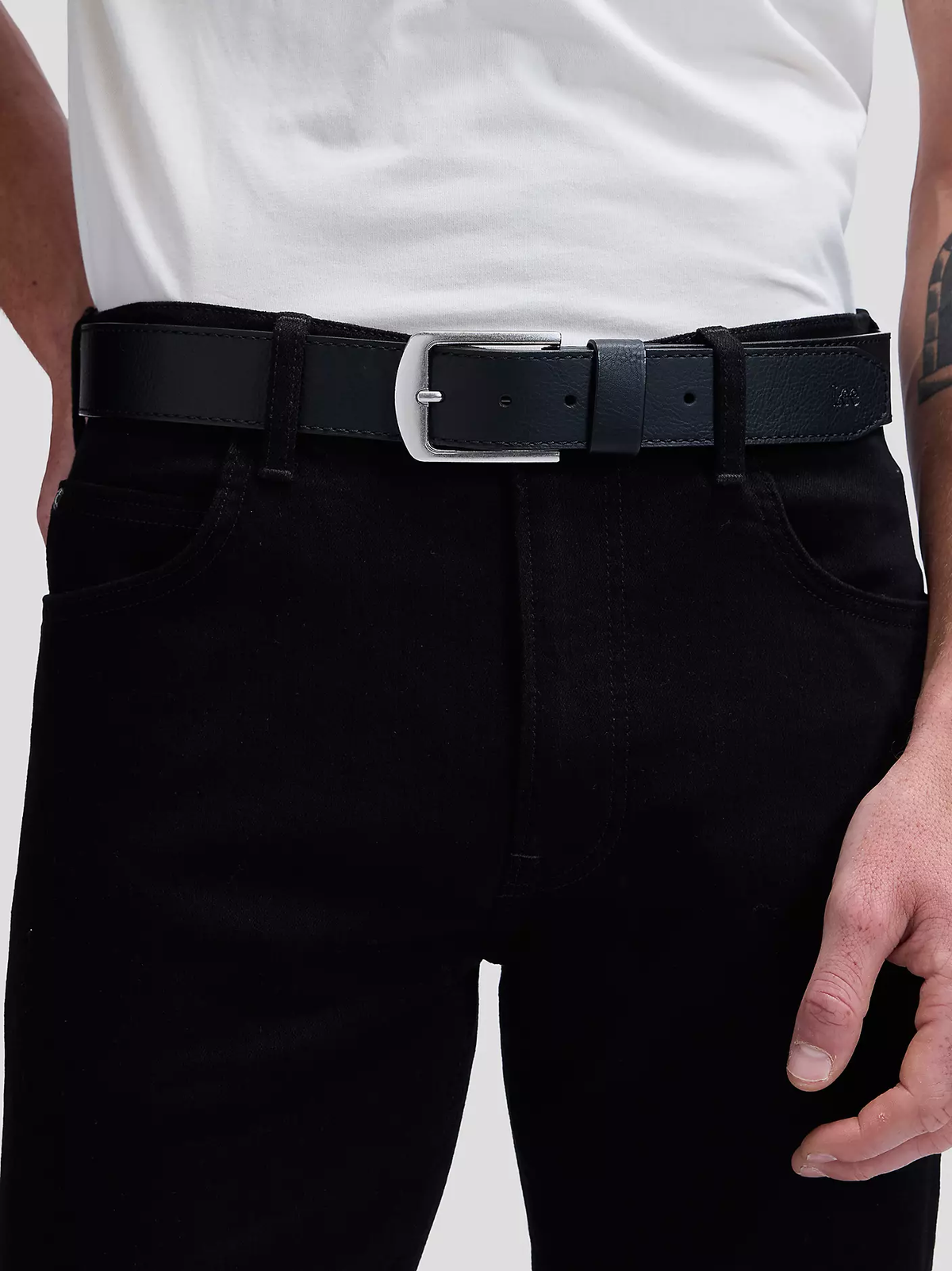 MĘSKI PASEK LEE BELT BLACK 112124768