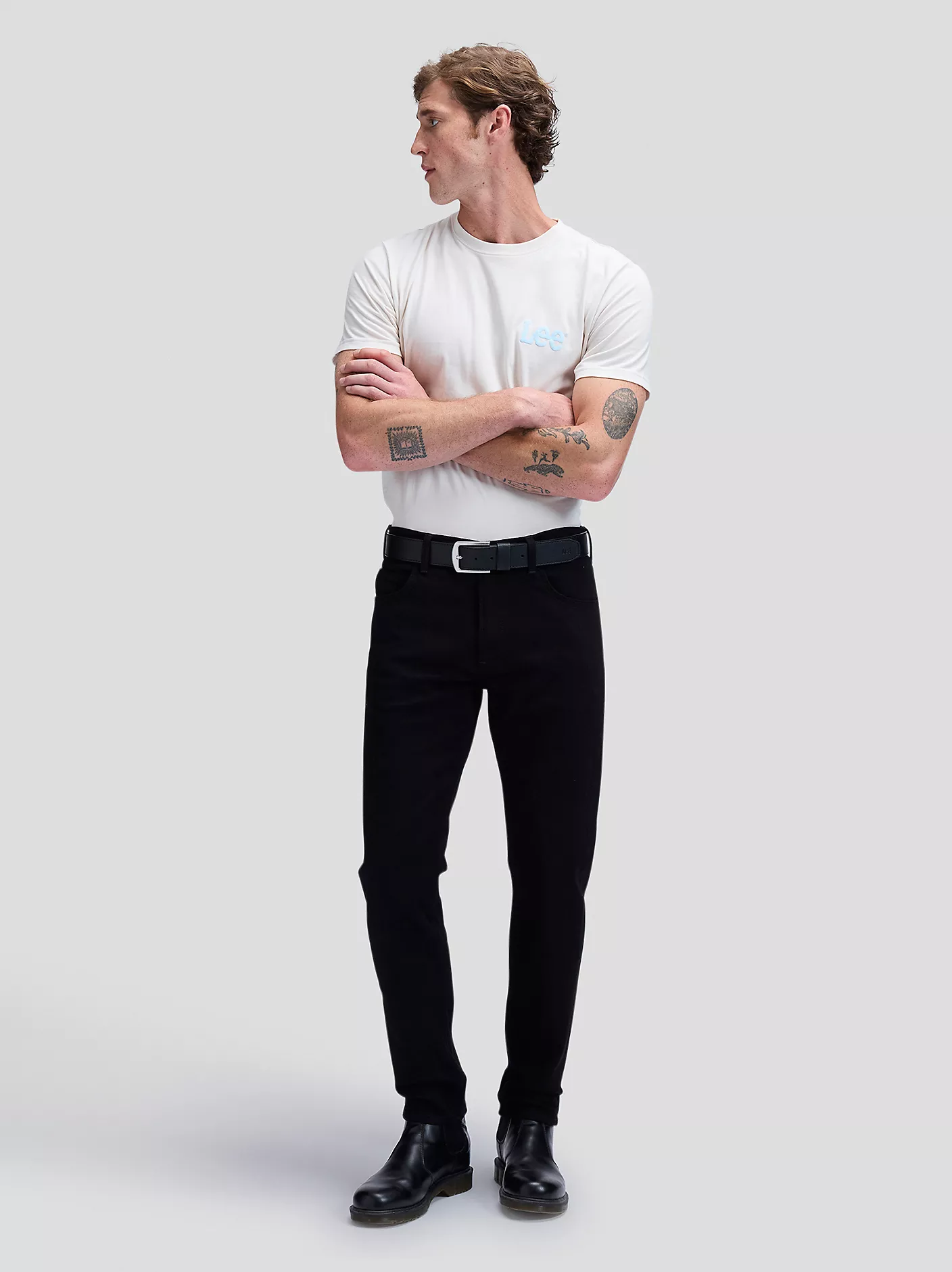 MĘSKI PASEK LEE BELT BLACK 112124768