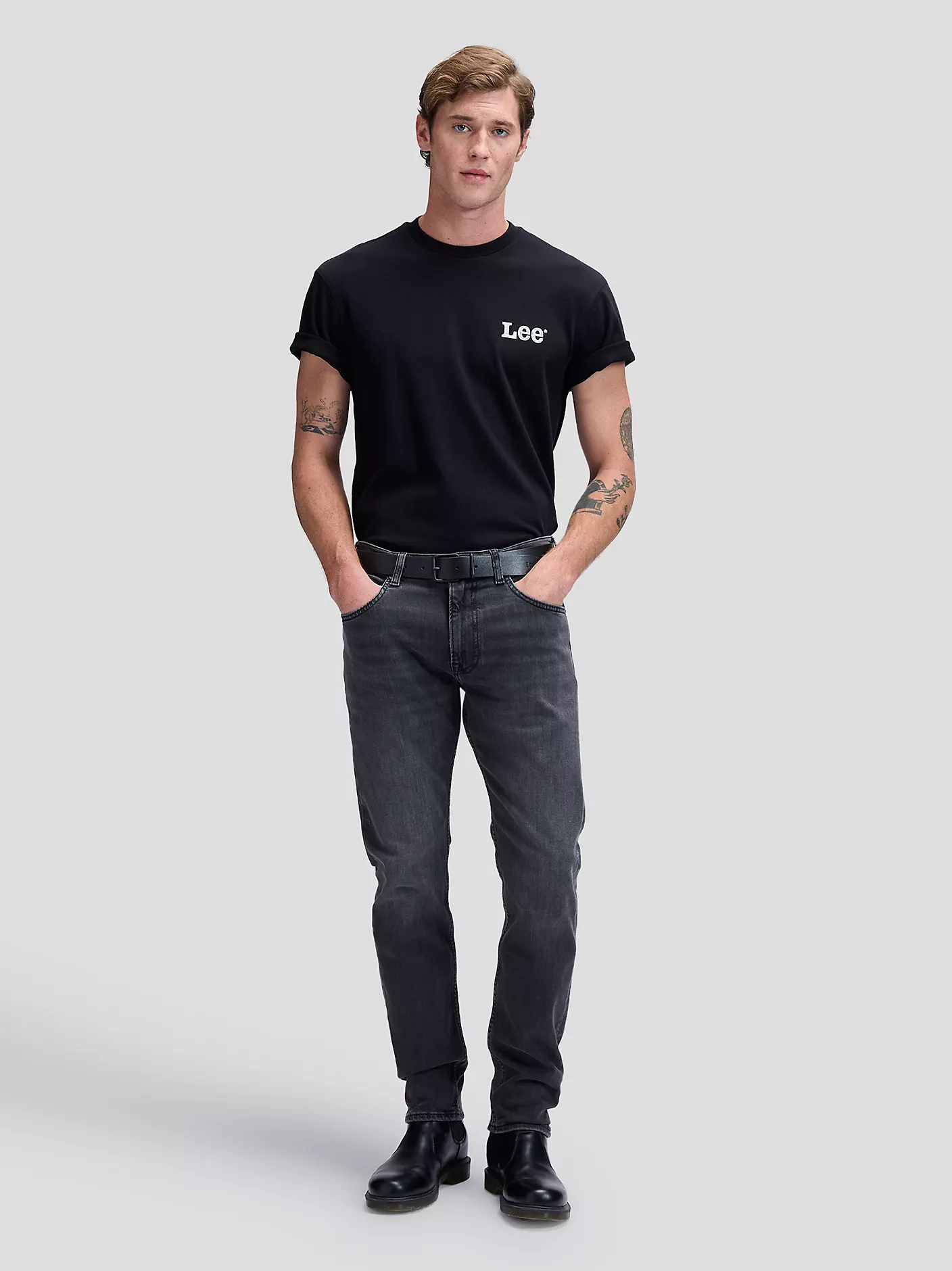 MĘSKI PASEK LEE CASUAL BELT BLACK 112372688