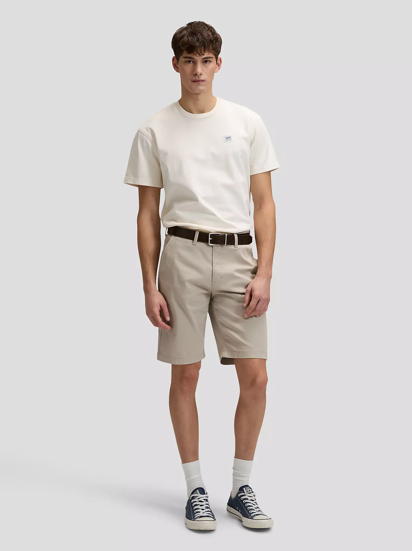 MĘSKI PASEK LEE CASUAL BELT DARK BROWN 112372689
