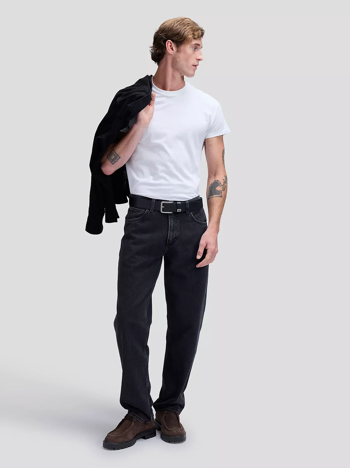 MĘSKI PASEK LEE SMALL LOGO BELT BLACK 112124604