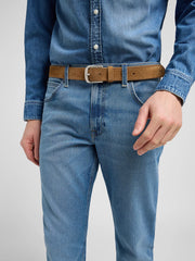 Męski Pasek Zamszowy Lee Suede Belt Khaki 112372690