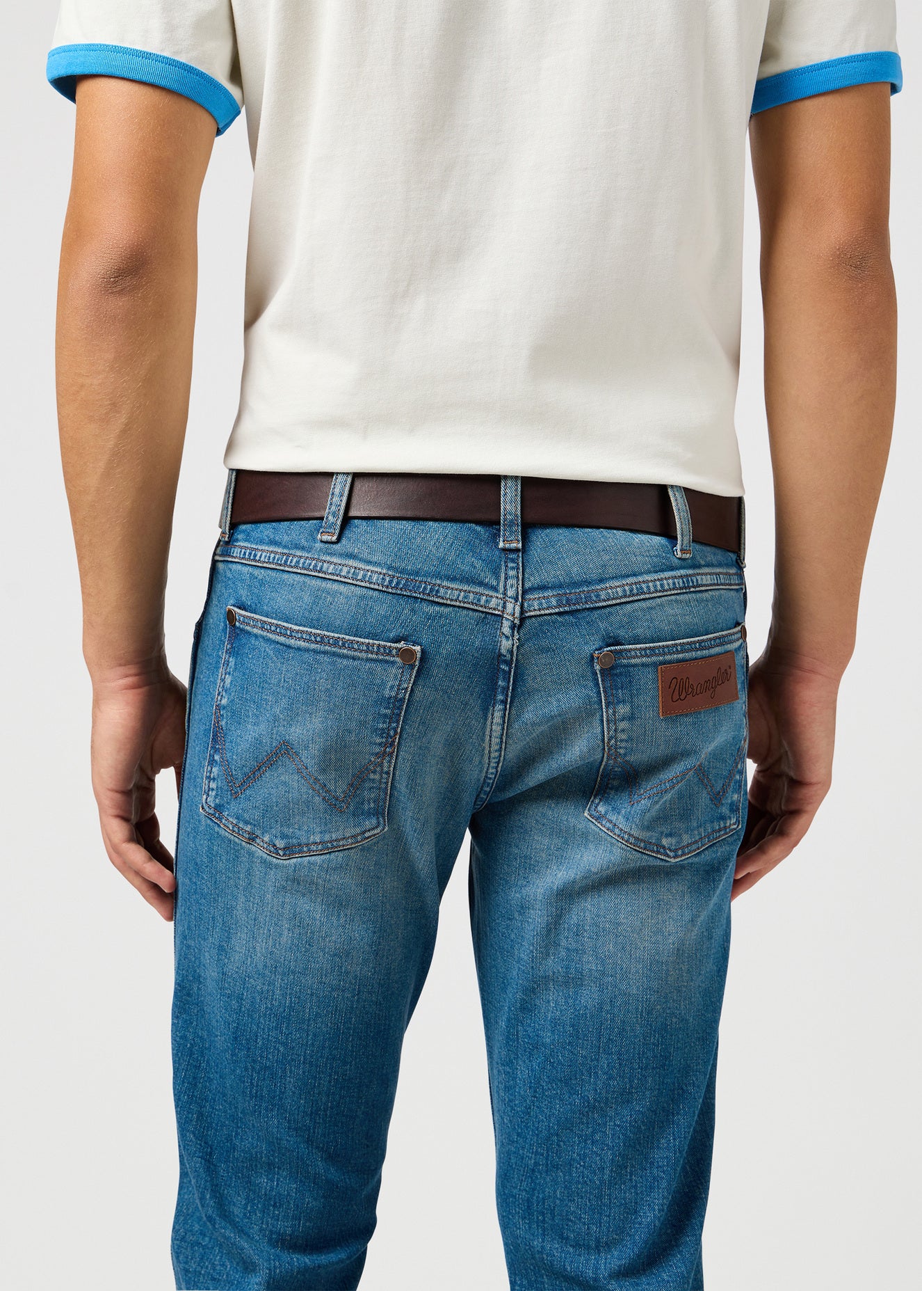 Pasek Męski Wrangler Big Buckle Belt Brown 112365273