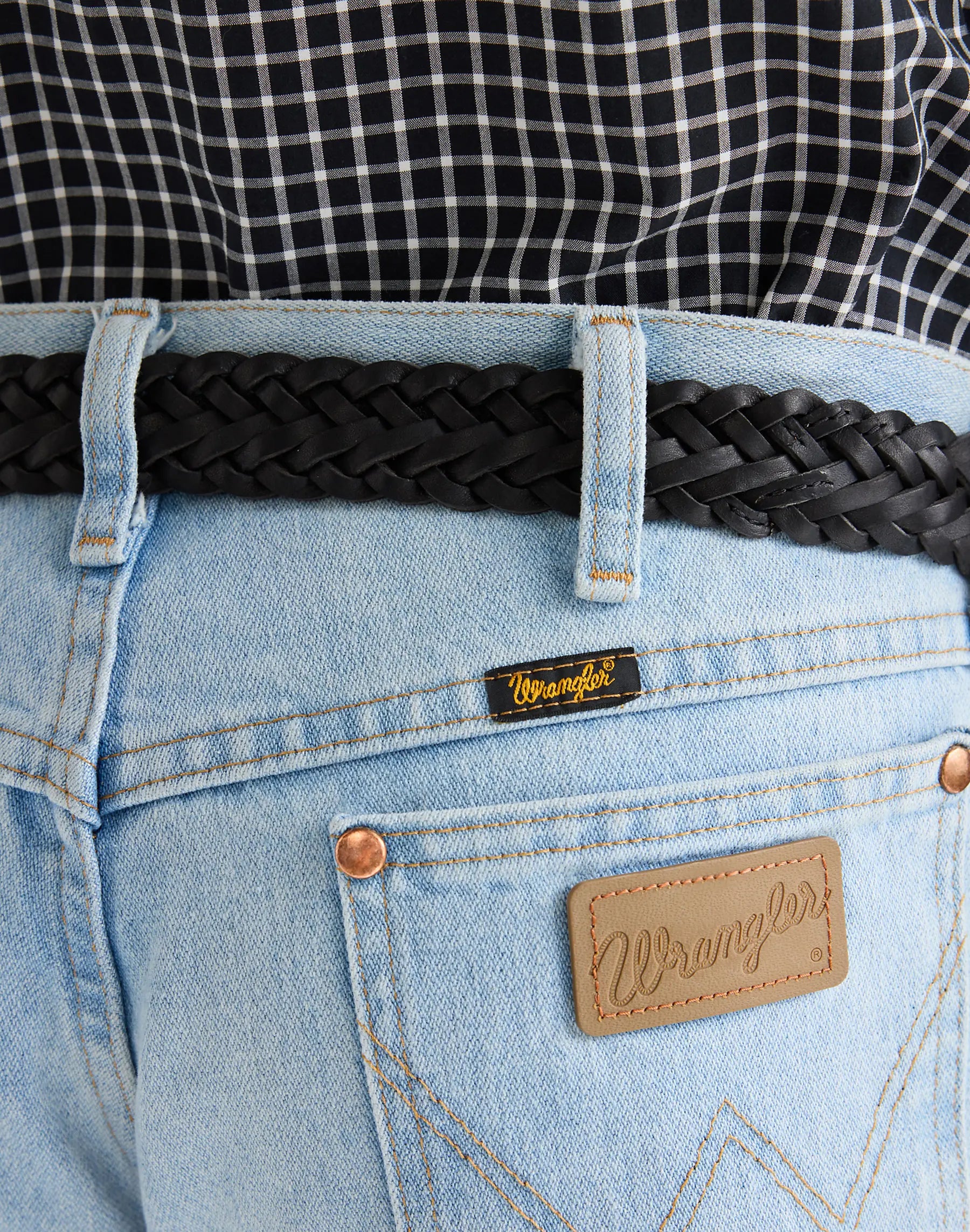 MESKI PASEK WRANGLER BRAIDED BELT BLACK 112378832