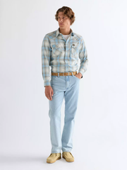 MĘSKI PASEK WRANGLER EASY BELT BROWN SUEDE 112344049