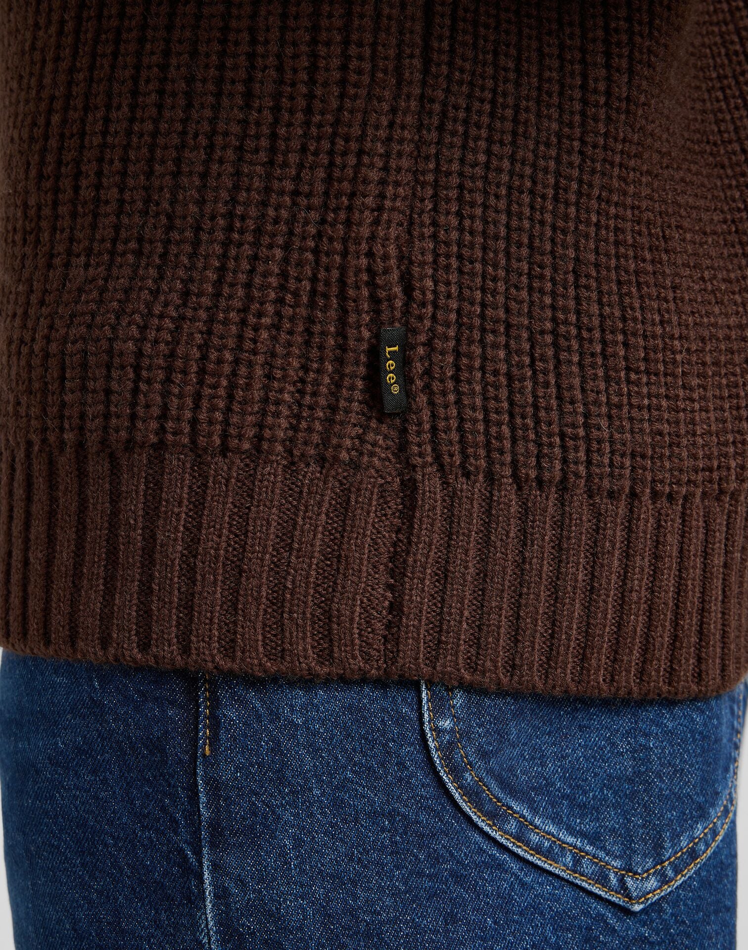 Męski Sweter Lee Chunky Crew Neck Arabica 112370541