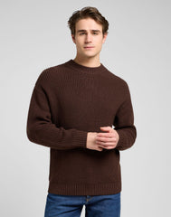 Męski Sweter Lee Chunky Crew Neck Arabica 112370541