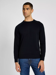 MĘSKI SWETER LEE CLEAN RAGLAN SWEATER BLACK 112355670