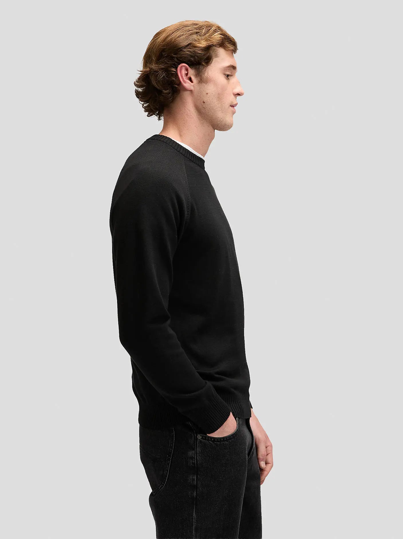 MESKI SWETER LEE CLEAN RAGLAN SWEATER BLACK 112378518
