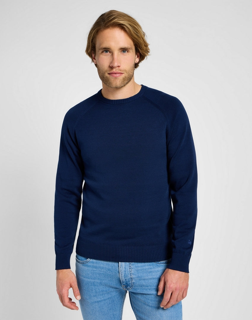 Męski Sweter Lee Clean Raglan Sweater True Navy 112355671