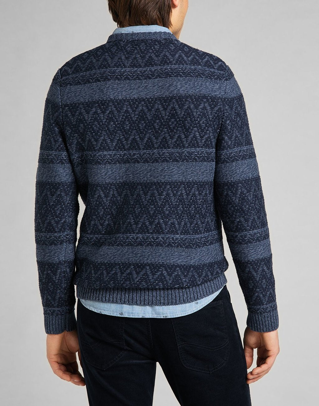 MĘSKI SWETER LEE CREW SEAS KNIT NAVY L83GNW35 112140936