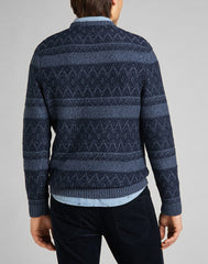 MĘSKI SWETER LEE CREW SEAS KNIT NAVY L83GNW35 112140936