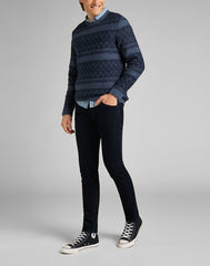 MĘSKI SWETER LEE CREW SEAS KNIT NAVY L83GNW35 112140936