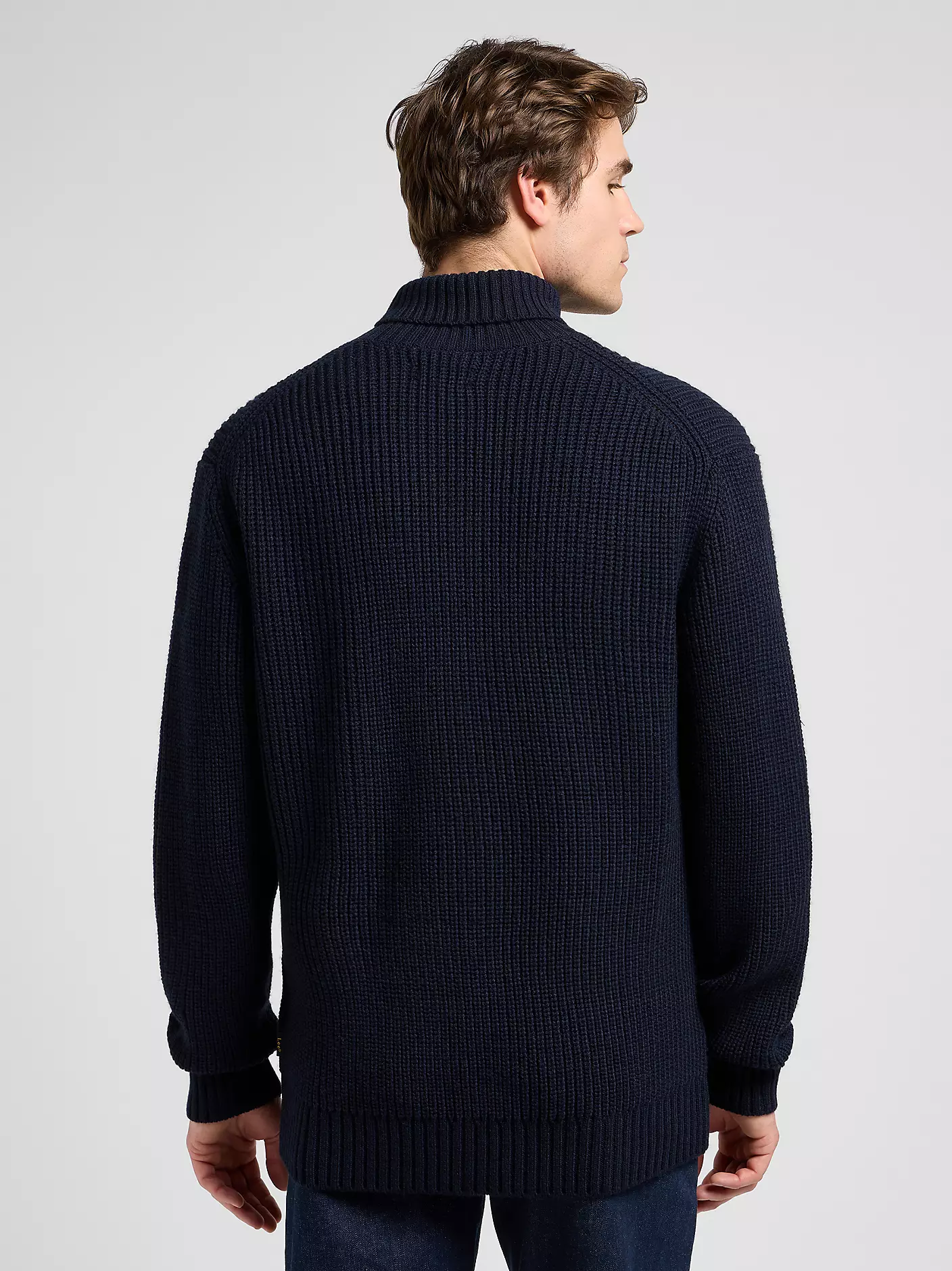 MĘSKI SWETER LEE HEAVY TURTLE NECK RIVET NAVY 112370542