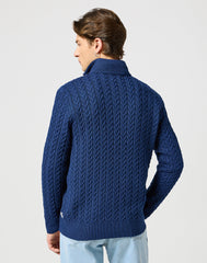 MĘSKI SWETER WRANGLER HALF ZIP KNIT NAVY 112357291