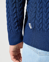 MĘSKI SWETER WRANGLER HALF ZIP KNIT NAVY 112357291