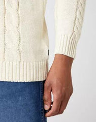 MĘSKI SWETER WRANGLER HEMP KNIT NATURAL ECRU W8C1QXC03 112141662