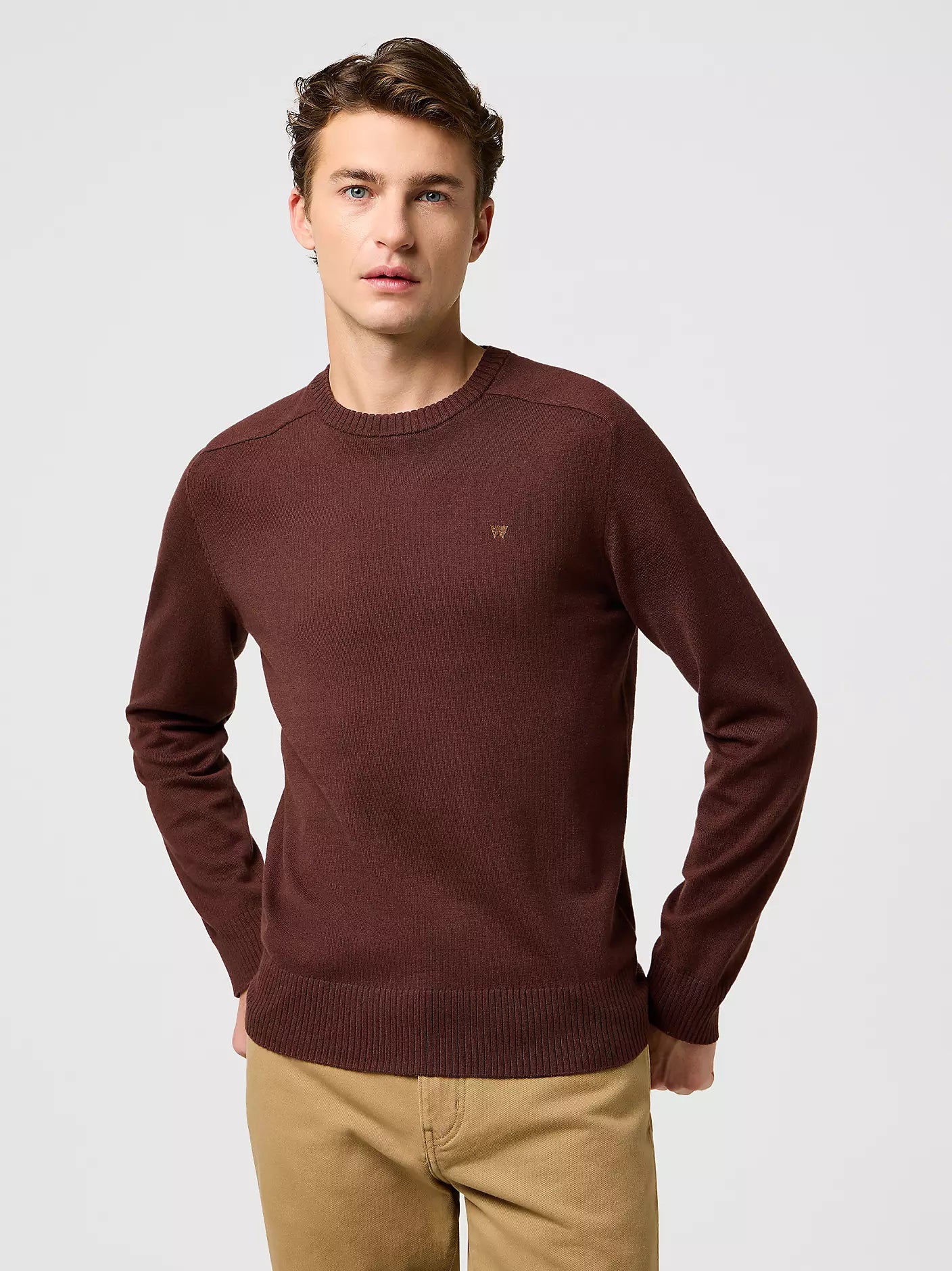 MESKI SWETER WRANGLER KNIT SWEATER MAHOGANY 112371538