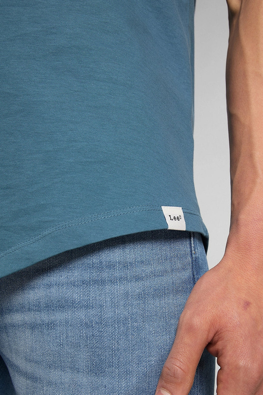 MĘSKI T-SHIRT LEE ELONGATED TEE TEAL L62JEPQO 112114662