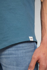 MĘSKI T-SHIRT LEE ELONGATED TEE TEAL L62JEPQO 112114662