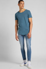 MĘSKI T-SHIRT LEE ELONGATED TEE TEAL L62JEPQO 112114662