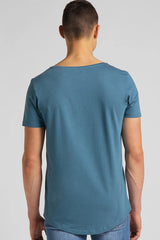 MĘSKI T-SHIRT LEE ELONGATED TEE TEAL L62JEPQO 112114662