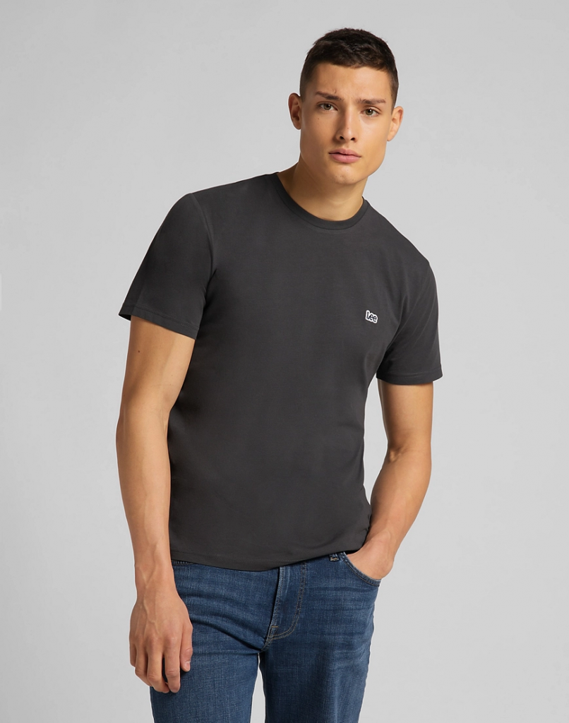 T-Shirt Męski Lee SS Small Logo Tee Washed Black L60UFQON 112113584