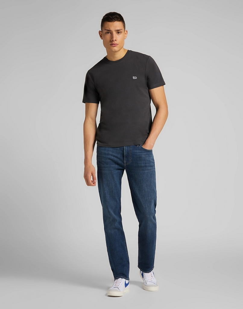 T-Shirt Męski Lee SS Small Logo Tee Washed Black L60UFQON 112113584