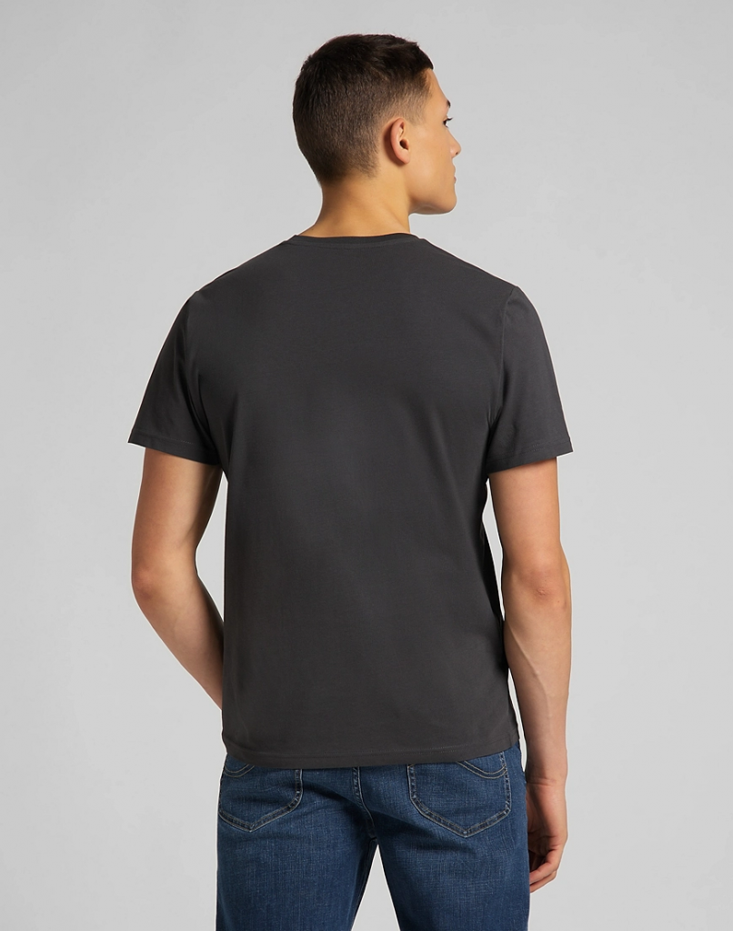 T-Shirt Męski Lee SS Small Logo Tee Washed Black L60UFQON 112113584
