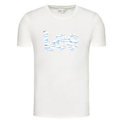 MĘSKI T-SHIRT LEE WOBBLY LOGO TEE ECRU L65QAINQ 112116129