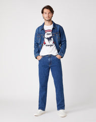 MĘSKI T-SHIRT WRANGLER SS AMERICANA TEE WHITE W7AGD3989 112131338