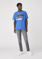 MĘSKI T-SHIRT WRANGLER SS CAR TEE WRANGLER BLUE W7APGFX05 112131358