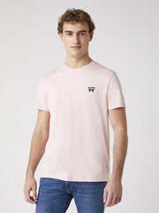 MĘSKI T-SHIRT WRANGLER SS SIGN OFF TEE SILVER PINK W7C07D3TU 112131607