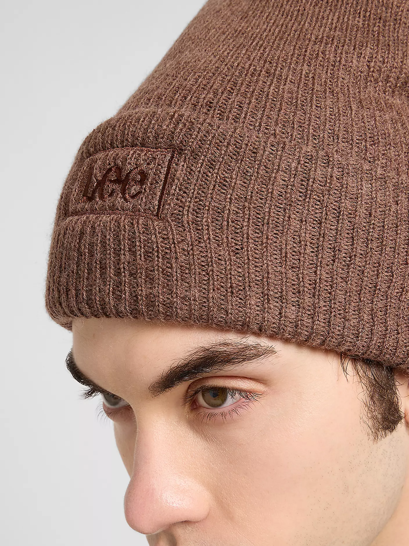 MĘSKIE CZAPKA LEE CORE BEANIE LUXE BROWN 112372706