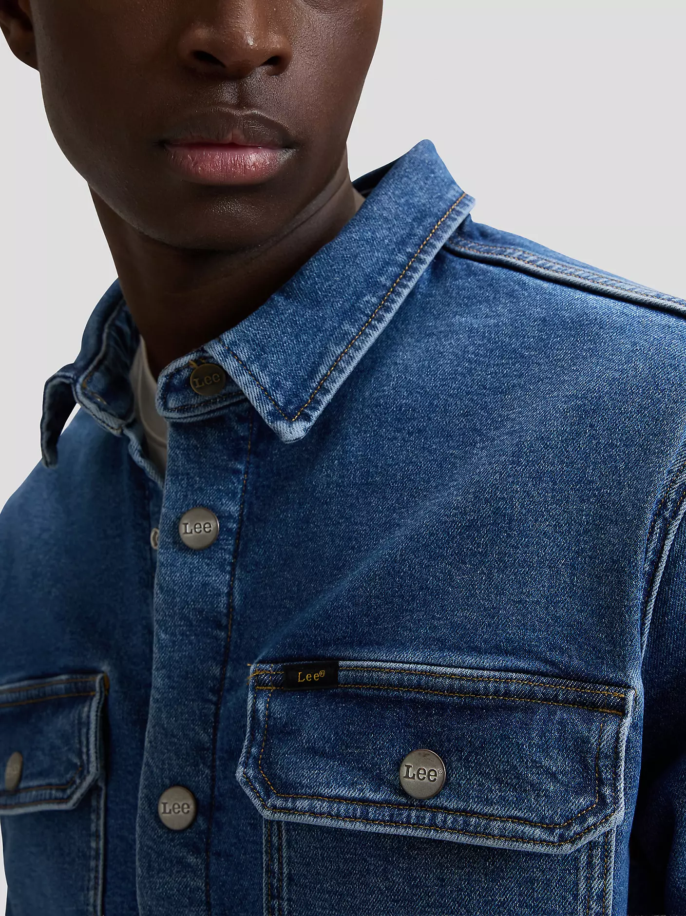 MĘSKIE KOSZULA JEANSOWA LEE 2 POCKET OVERSHIRT BELMONT 112377758