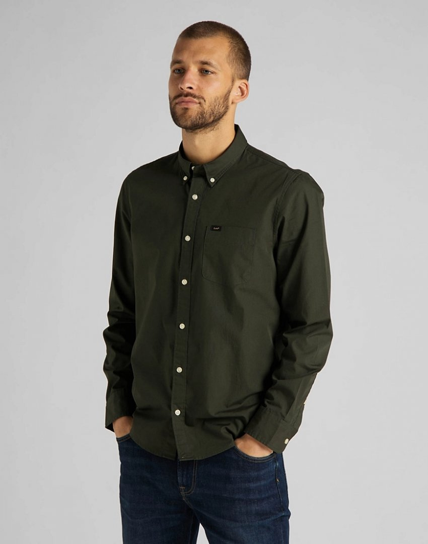 MĘSKIE KOSZULA LEE BUTTON DOWN SERPICO GREEN 112123177