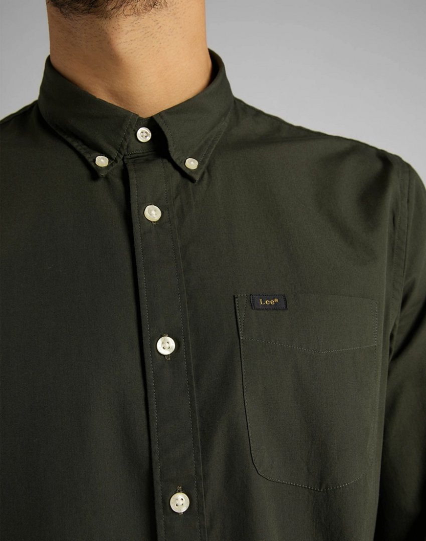 MĘSKIE KOSZULA LEE BUTTON DOWN SERPICO GREEN 112123177