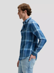 MĘSKIE KOSZULA LEE CLEAN WESTERN SHIRT INDIGO PLAID 112376567