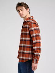 MĘSKIE KOSZULA LEE MERCANTILE SHIRT RUSTY CLAY PLAID 112370563