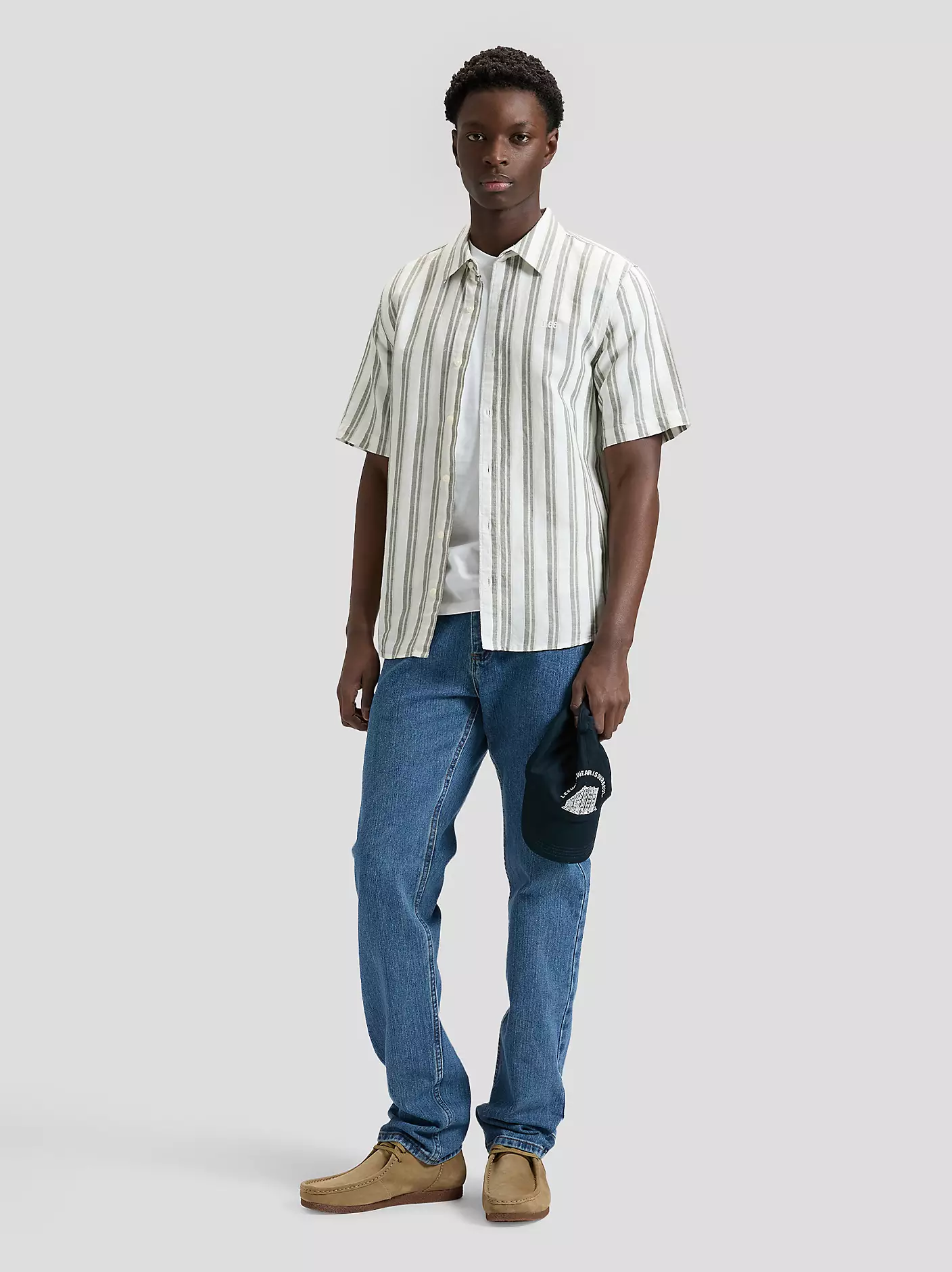 MĘSKIE KOSZULA LEE SS LEE SHIRT LICHEN COVE STRIPE 112376570
