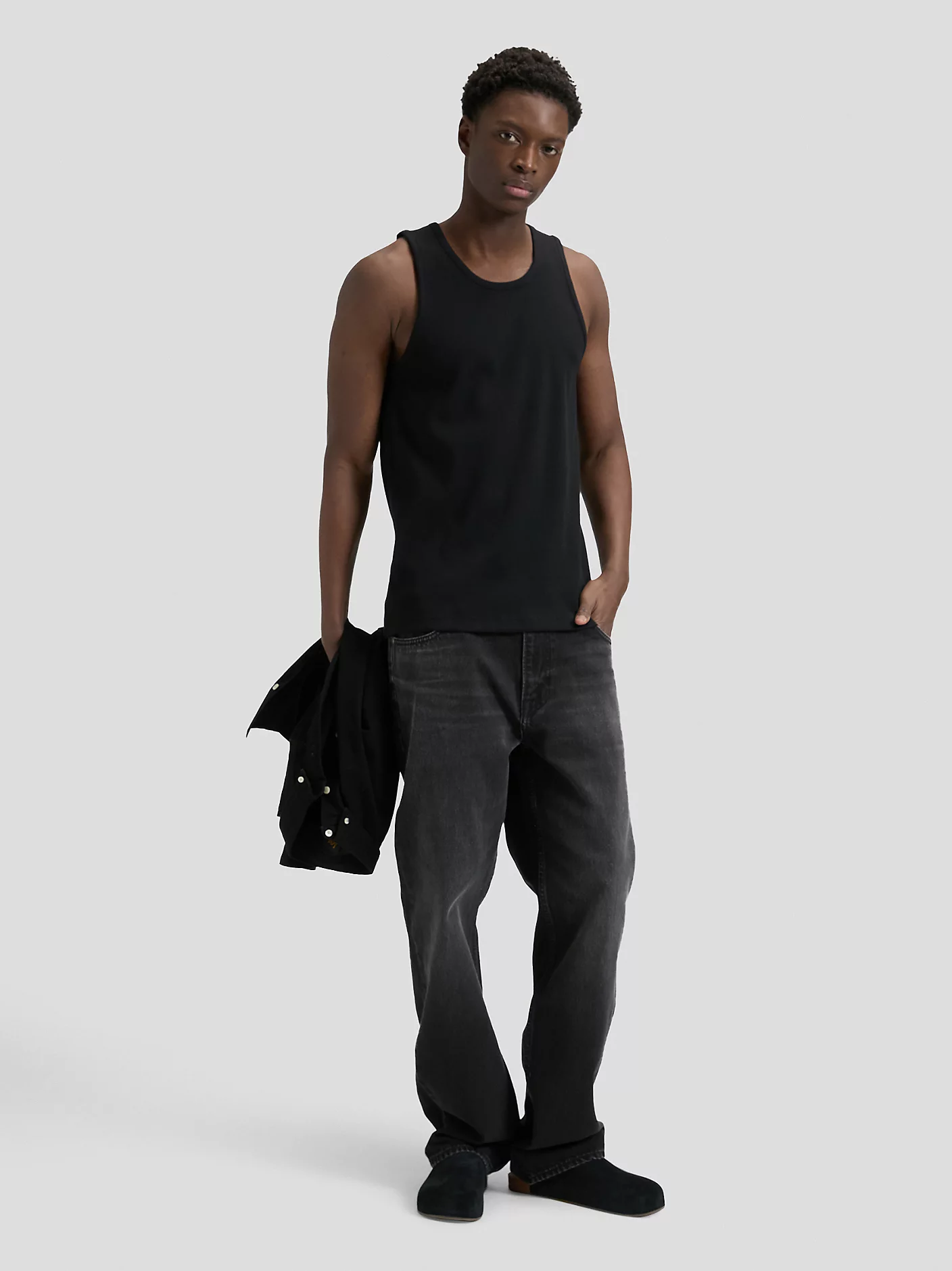 MĘSKIE KOSZULKA LEE RIBBED TANK BLACK 112376486